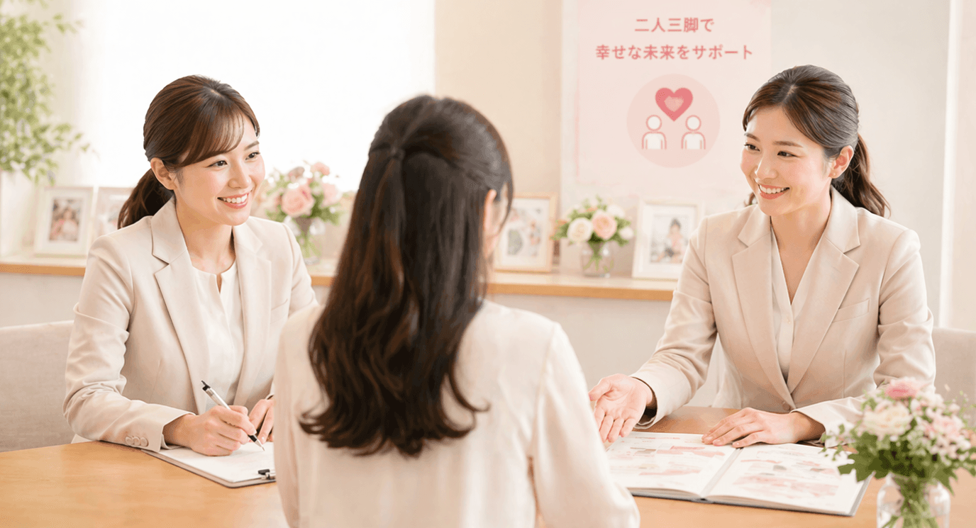 仲人2名体制の濃密サポート